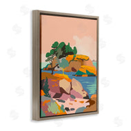 Walker Noble | Abstract Lake and Cliffs