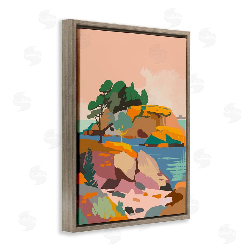 Walker Noble | Abstract Lake and Cliffs