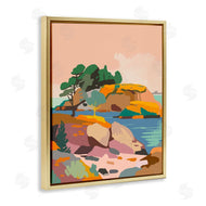 Walker Noble | Abstract Lake and Cliffs