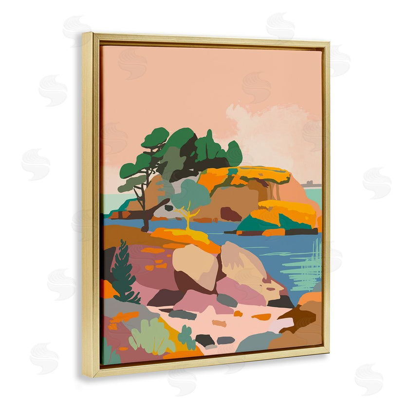 Walker Noble | Abstract Lake and Cliffs