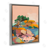 Walker Noble | Abstract Lake and Cliffs