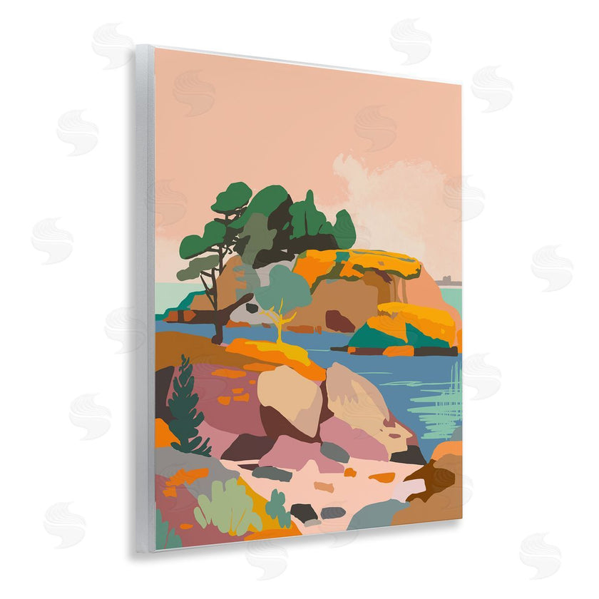 Walker Noble | Abstract Lake and Cliffs