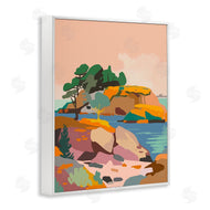 Walker Noble | Abstract Lake and Cliffs