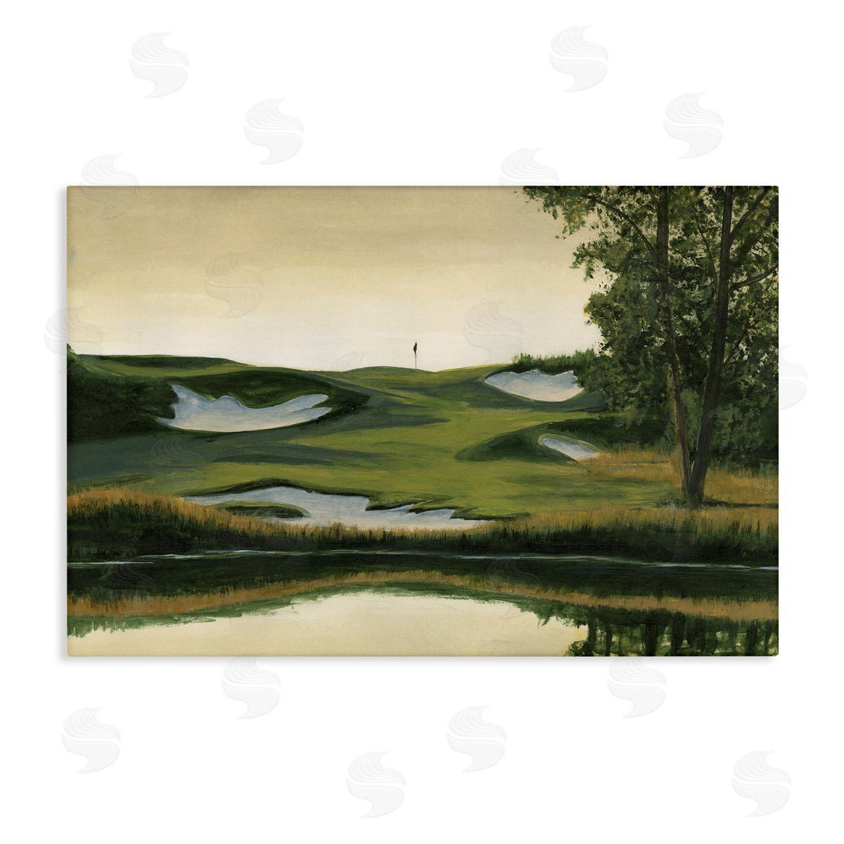 Golf Course Terrain Canvas Wall Art, Home Decor by Michael Willett
