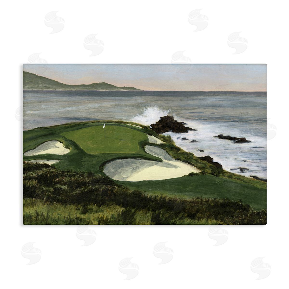 Coastal Golf Course Canvas Wall Art, Home Decor by Michael Willett