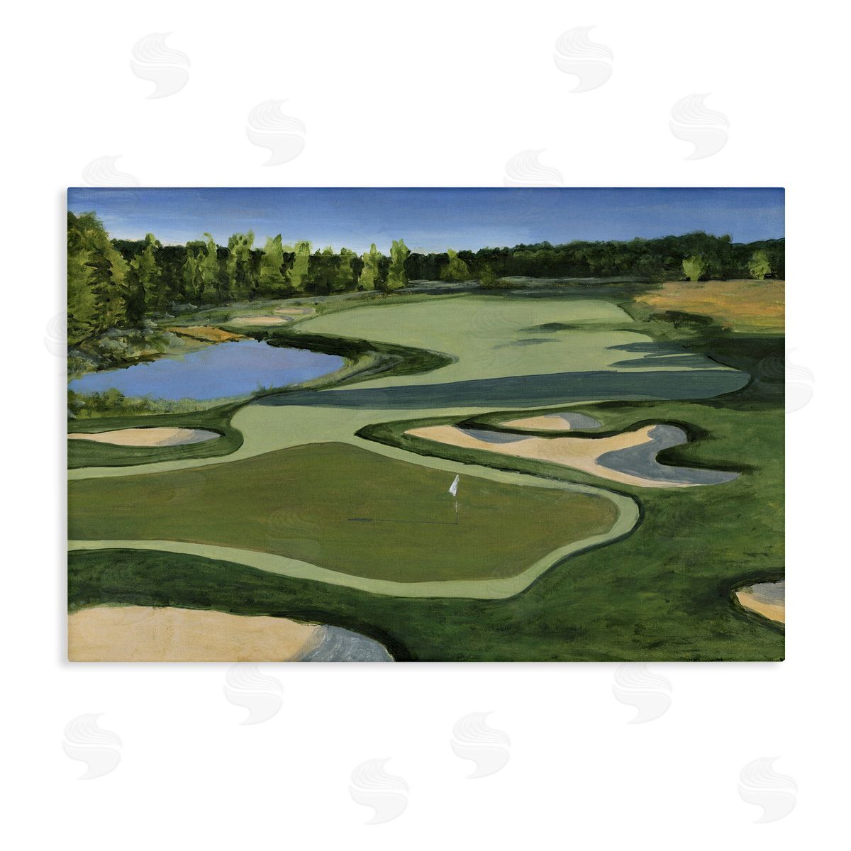 Traditional Golf Course Canvas Wall Art, Home Decor by Michael Willett