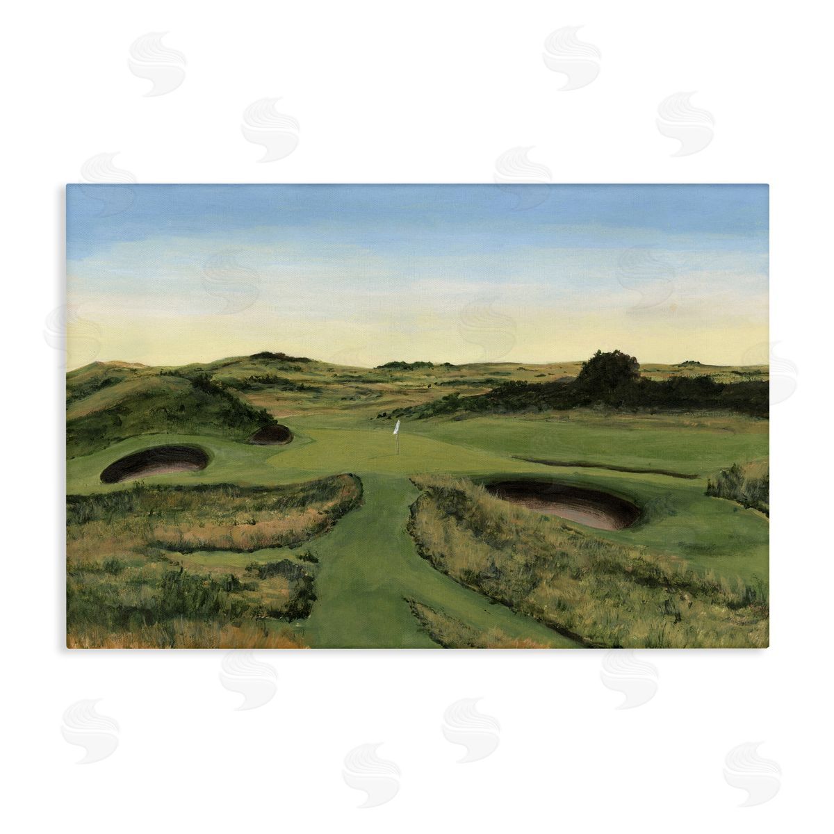 Golf Field Landscape Canvas Wall Art, Home Decor by Michael Willett