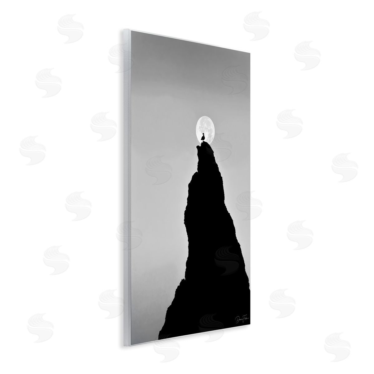 Bird Silhouette on Peak Wood Plaque Wall Art, Home Decor by Dennis Frates