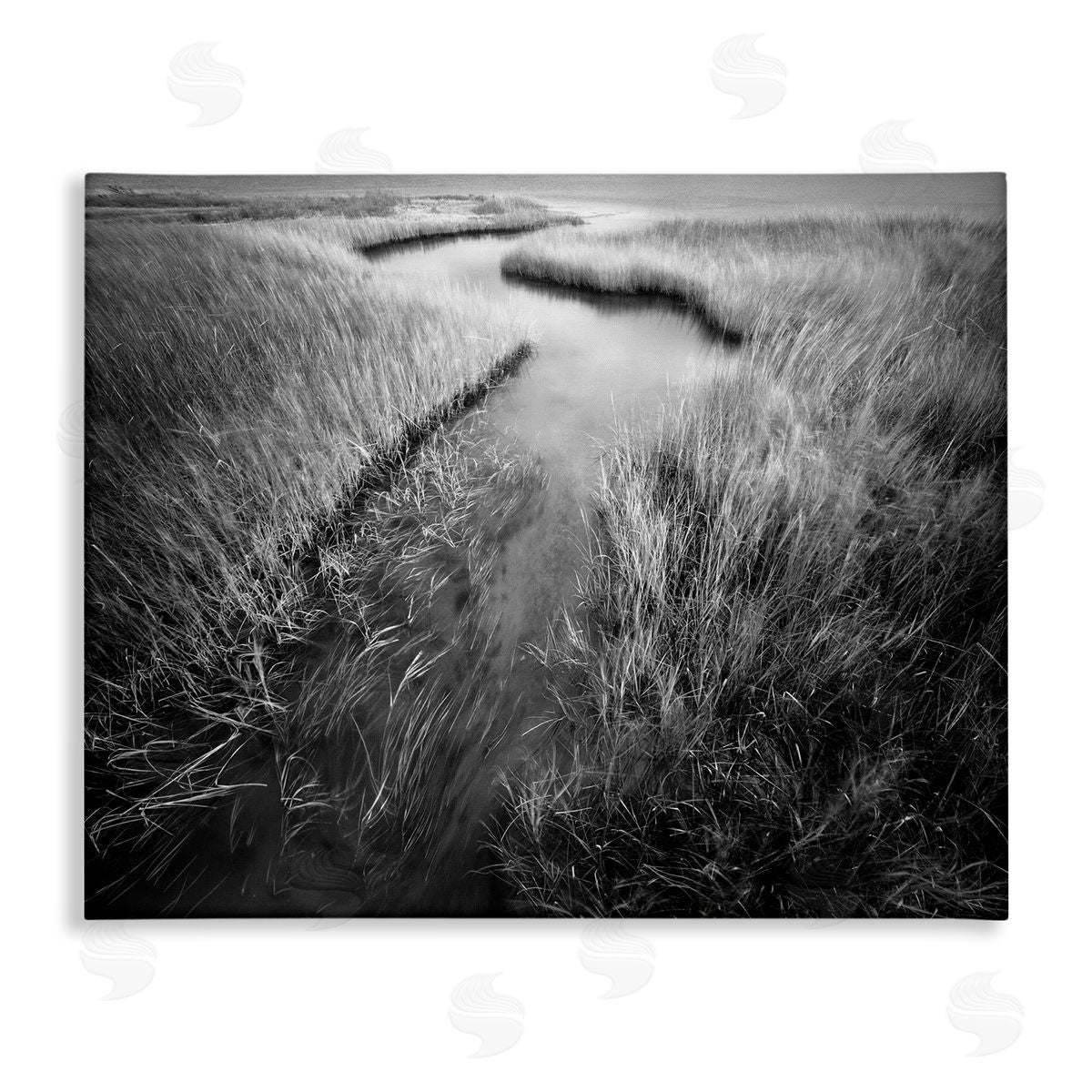 Meandering Estuary View Canvas Wall Art, Home Decor by Chip Forelli