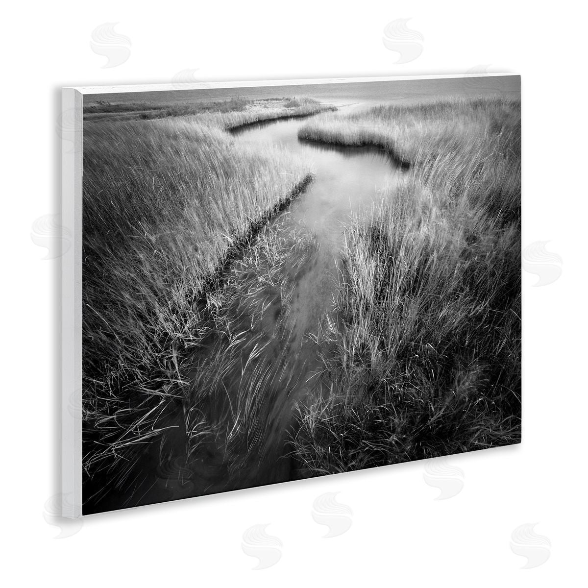 Meandering Estuary View Wood Plaque Wall Art, Home Decor by Chip Forelli