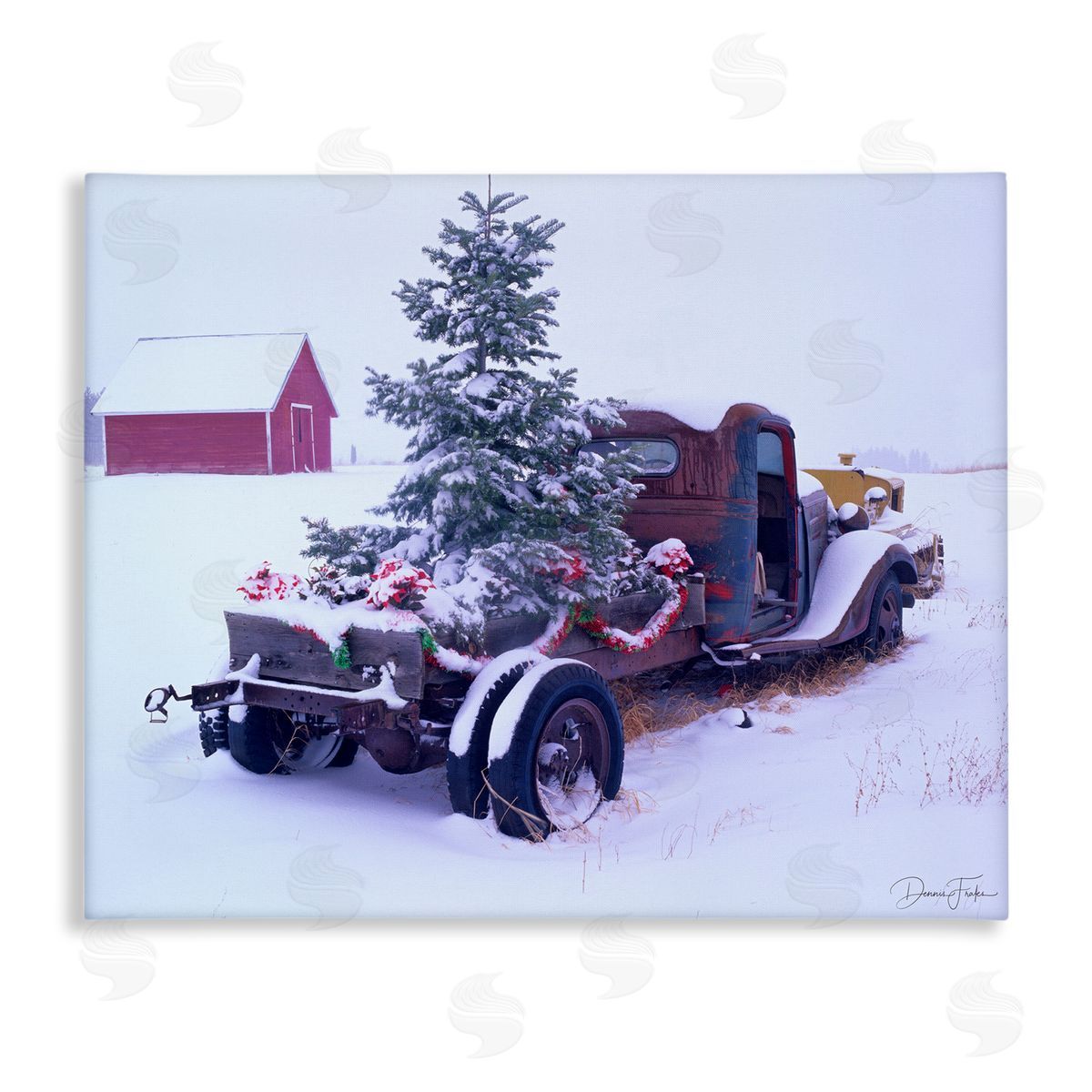 Christmas Tree Truck Canvas Wall Art, Home Decor by Dennis Frates