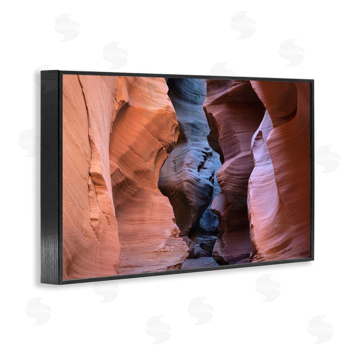 Slot Canyon View Black Frame Print Wall Art, Home Decor by Hunter Page Photography