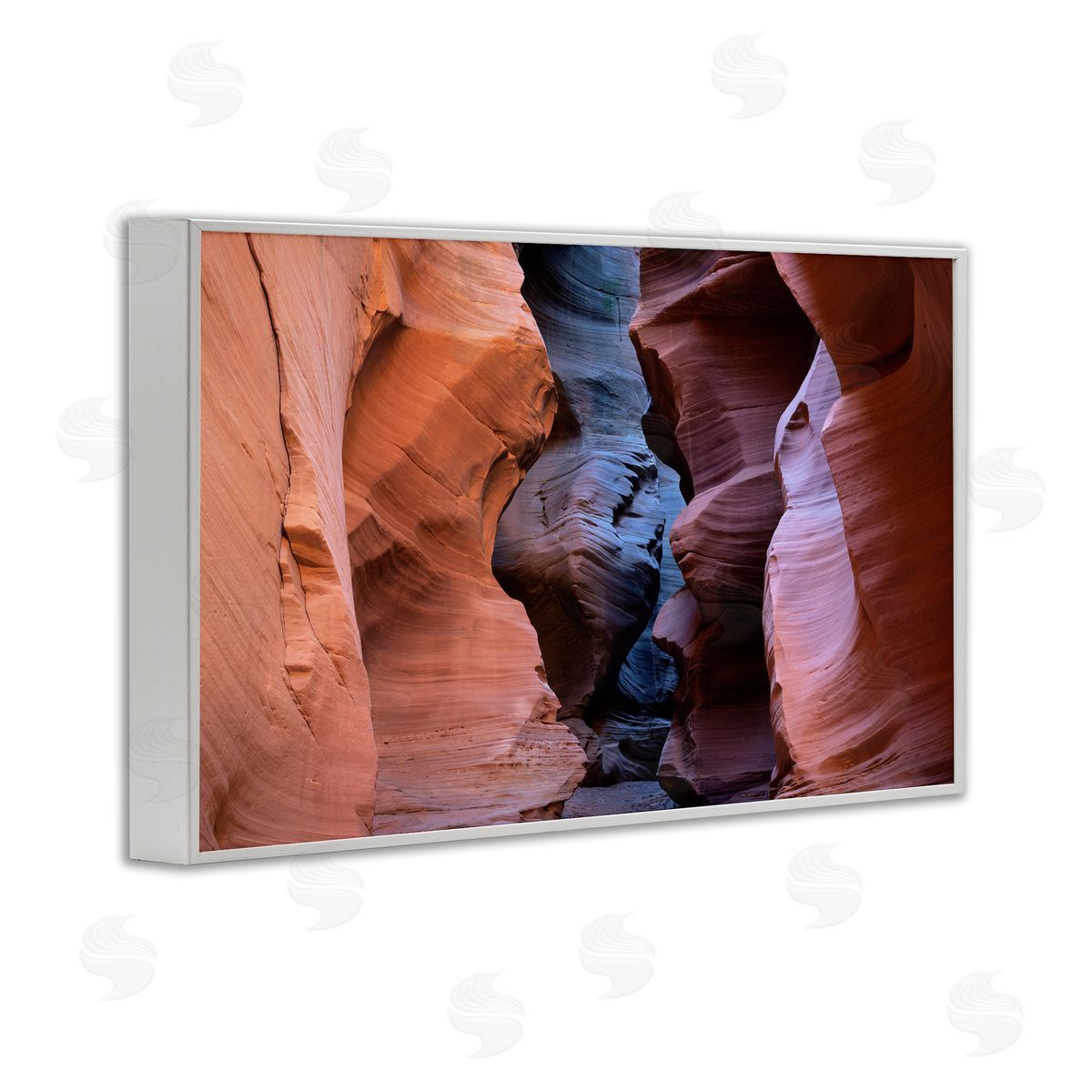 Slot Canyon View White Frame Print Wall Art, Home Decor by Hunter Page Photography