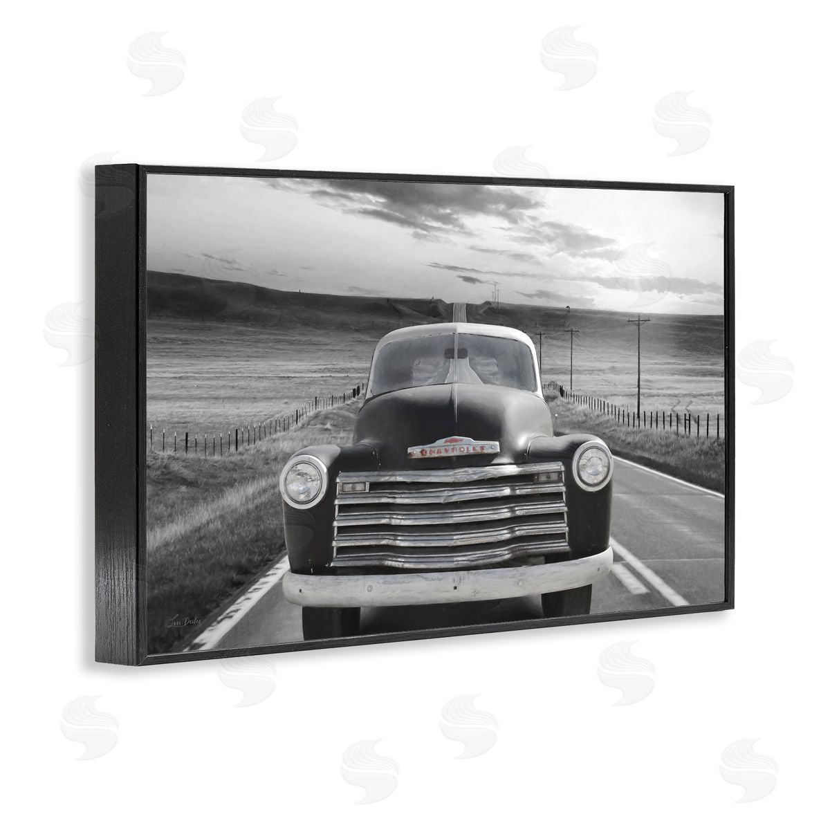 Vintage Car Photography Black Frame Print Wall Art, Home Decor by Lori Deiter