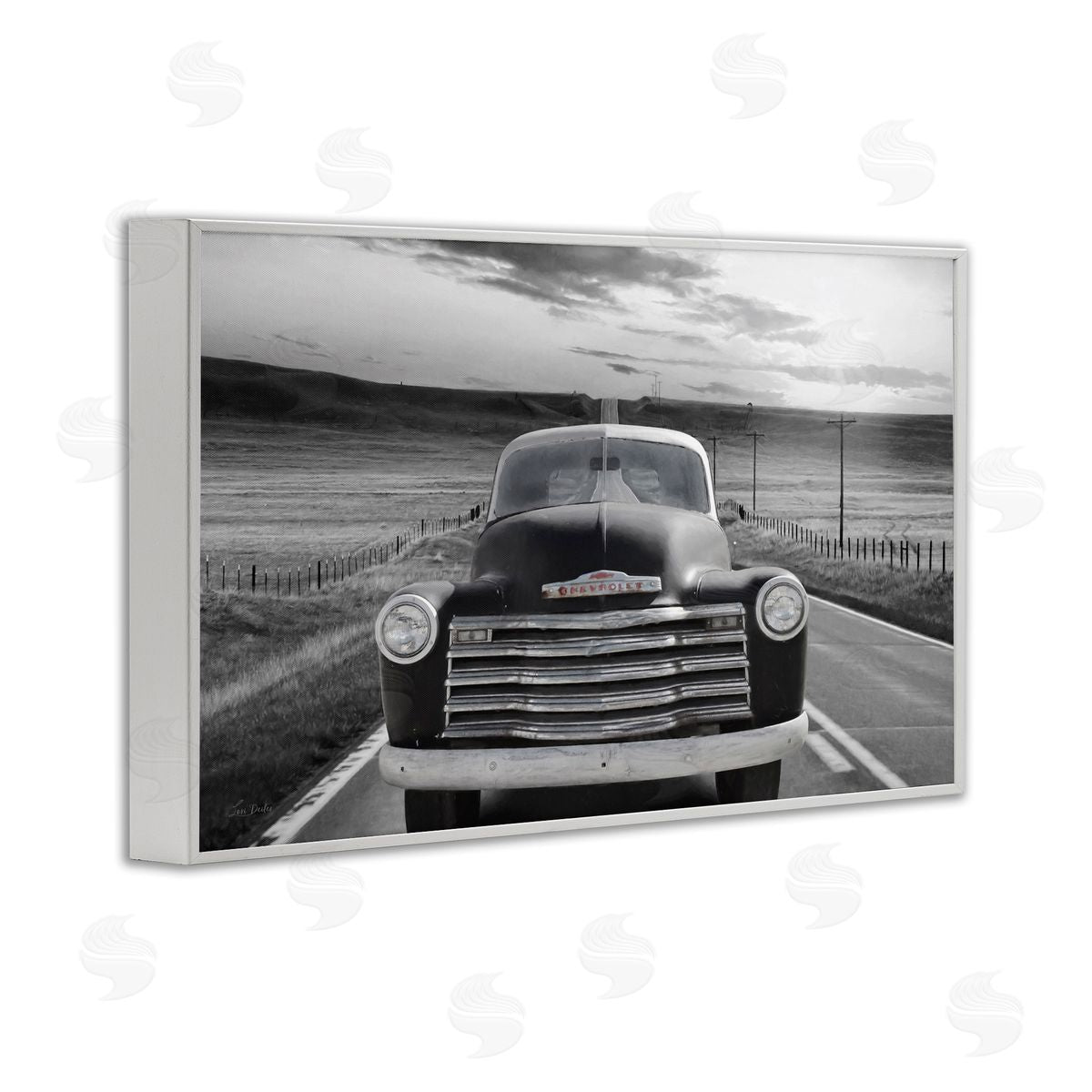Vintage Car Photography White Frame Print Wall Art, Home Decor by Lori Deiter