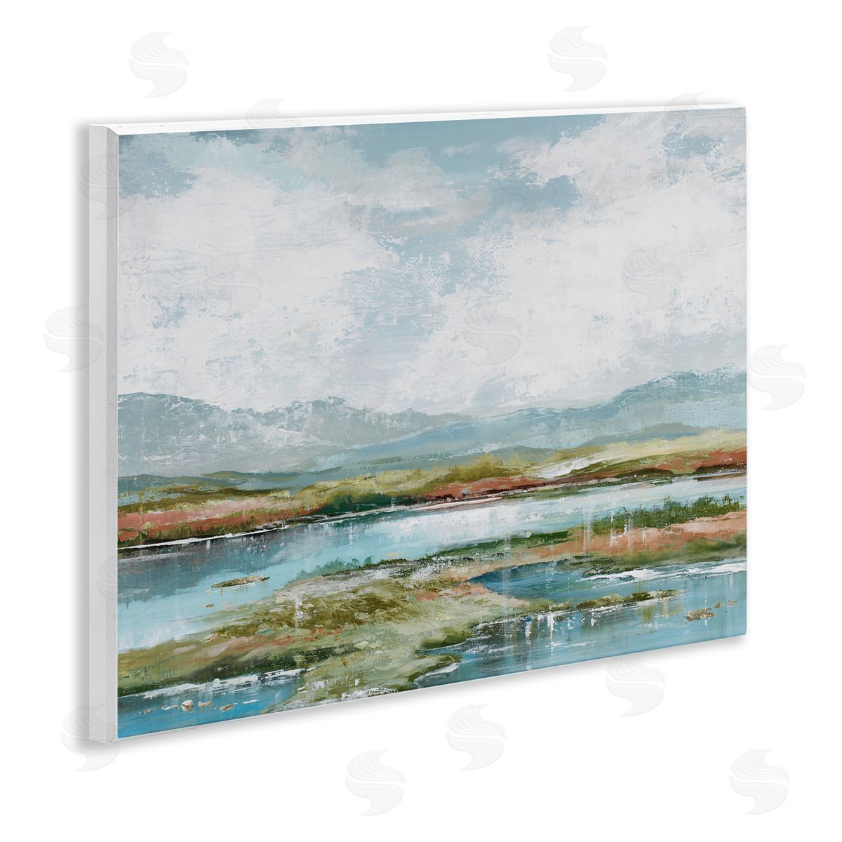 Modern Paint Landscape Wood Plaque Wall Art, Home Decor by Max Maxx