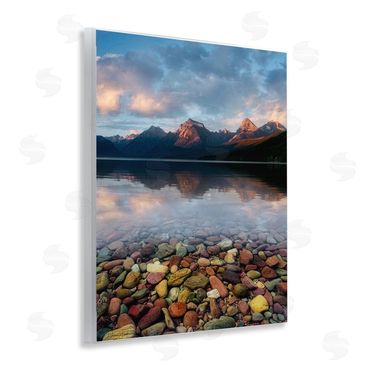 Clear Water Pebbles Wood Plaque Wall Art, Home Decor by Dennis Frates