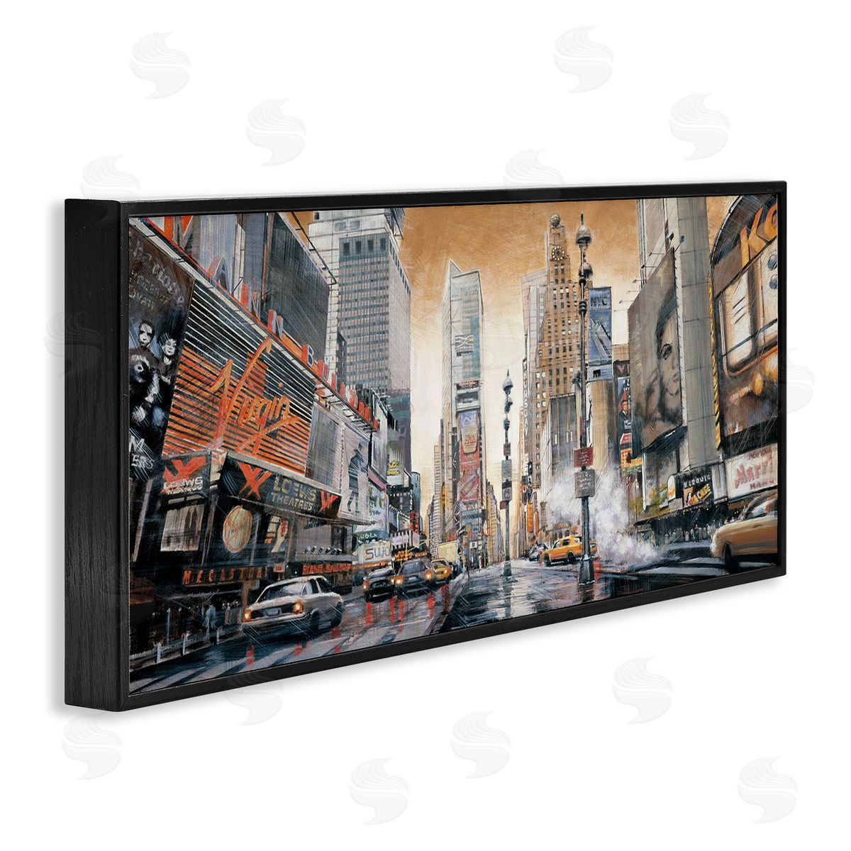 New York Cityscape Black Frame Print Wall Art, Home Decor by Matthew Daniels