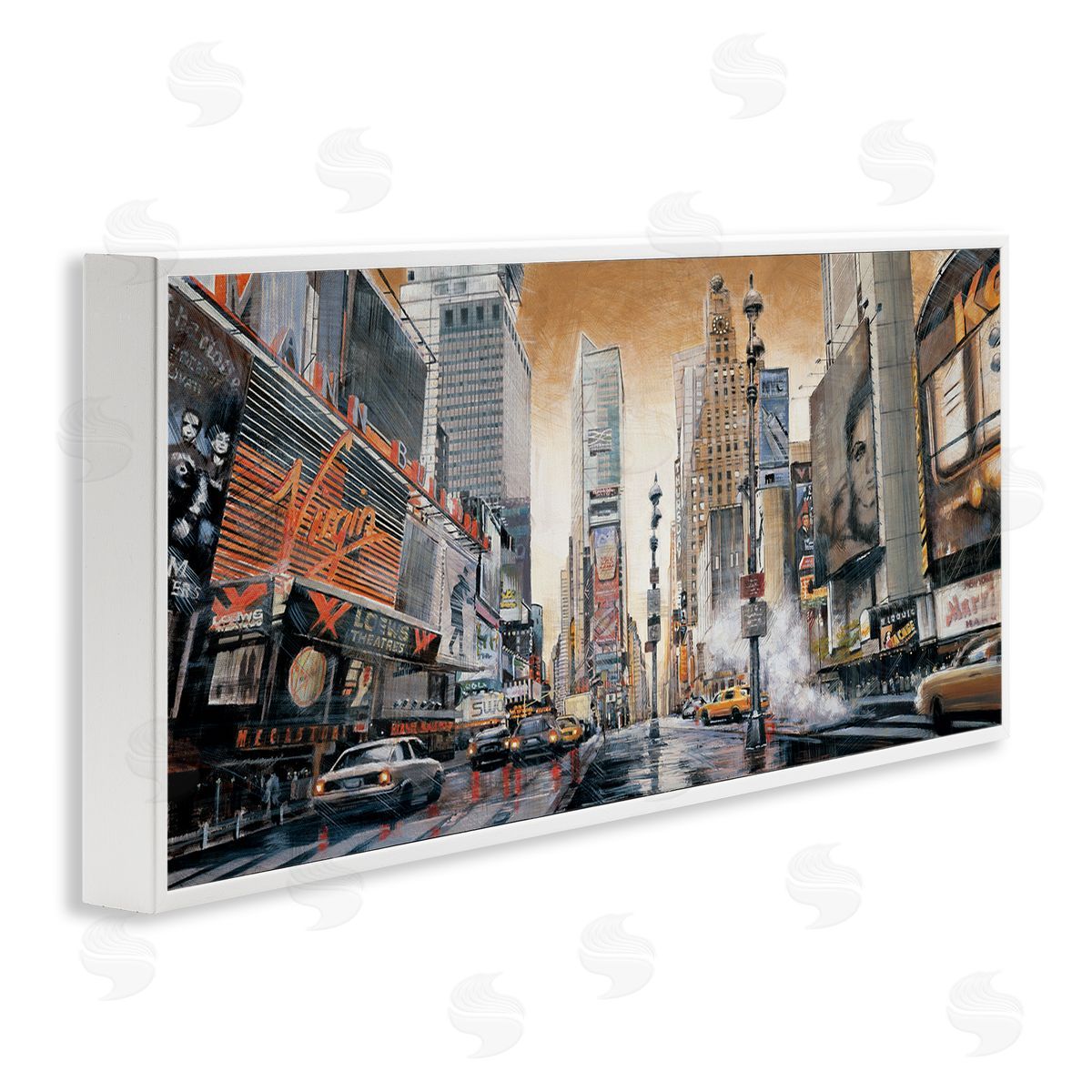 New York Cityscape White Frame Print Wall Art, Home Decor by Matthew Daniels