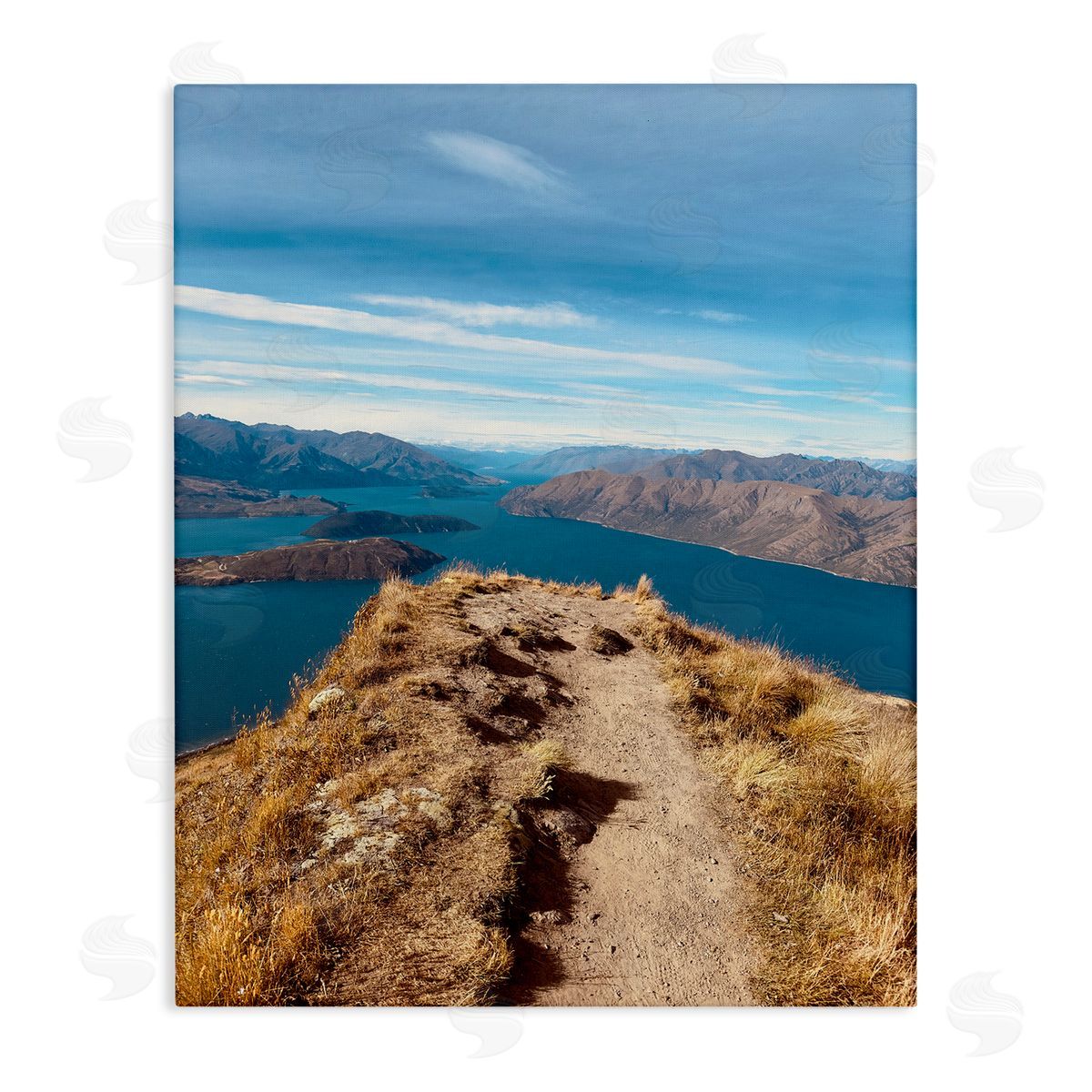 Cliffs over Blue Sea Canvas Wall Art, Home Decor by Kali Wilson