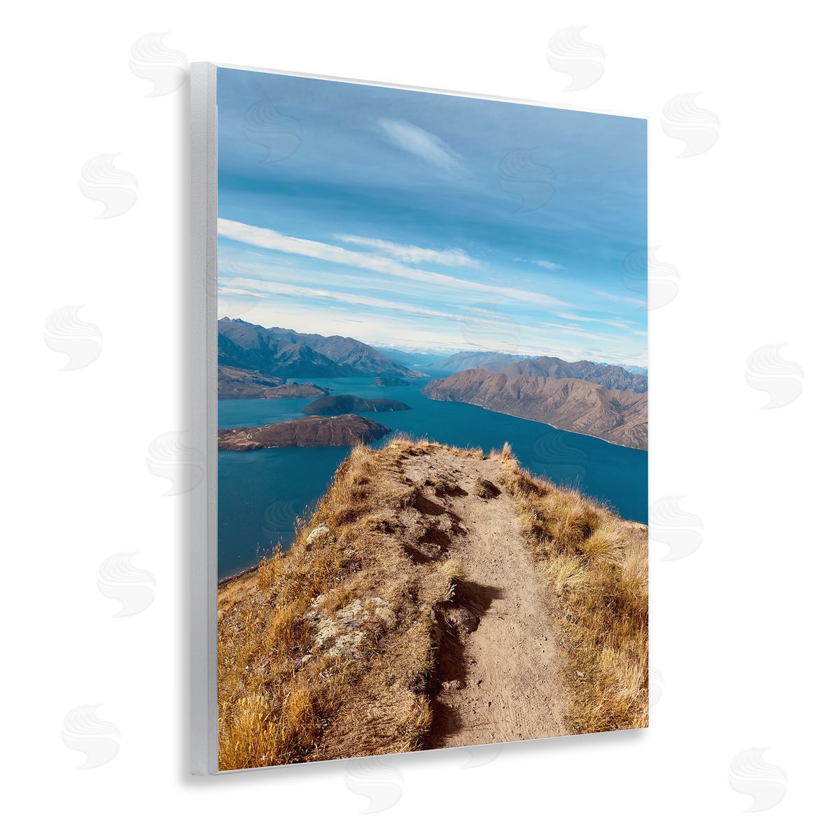 Cliffs over Blue Sea Wood Plaque Wall Art, Home Decor by Kali Wilson