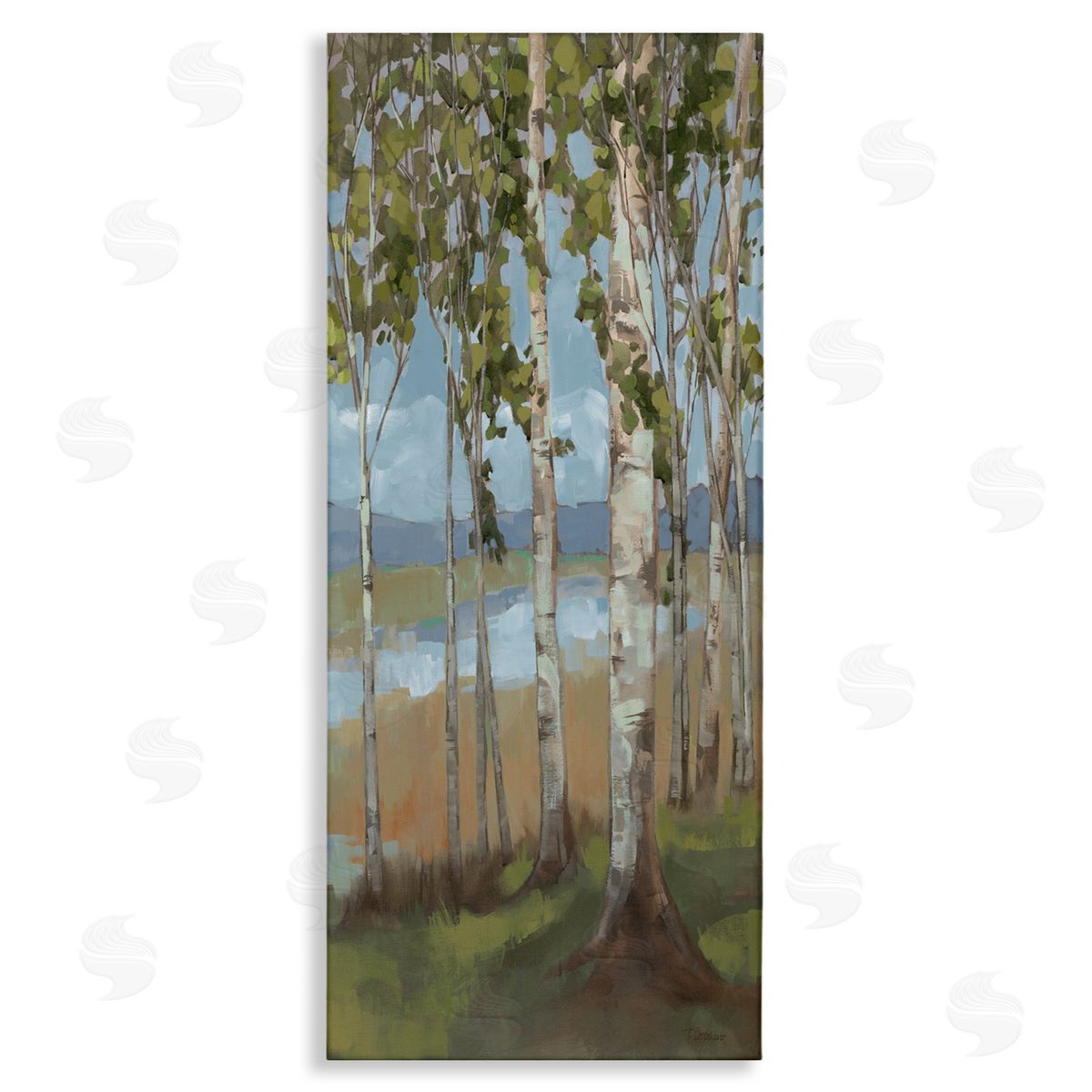 Rustic Birch Copse Canvas Wall Art, Home Decor by Trevor Copenhaver