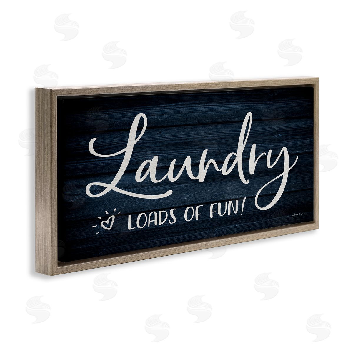 Loads of Fun Laundry Brown Floating Frame Canvas Wall Art, Home Decor by Susie Boyer