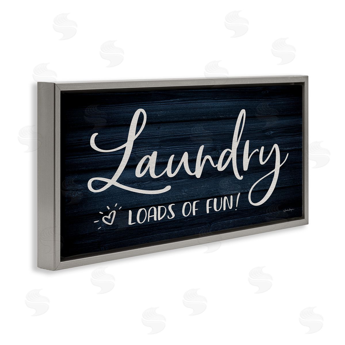 Loads of Fun Laundry Grey Floating Frame Canvas Wall Art, Home Decor by Susie Boyer