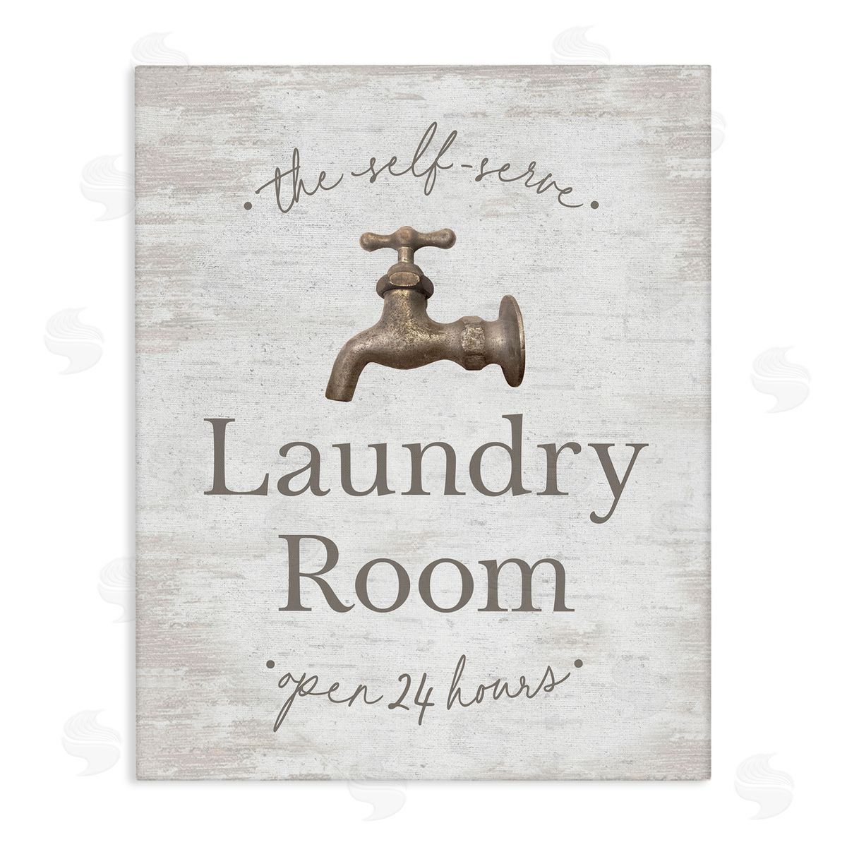 Distressed Laundry Room Canvas Wall Art, Home Decor by Lettered and Lined