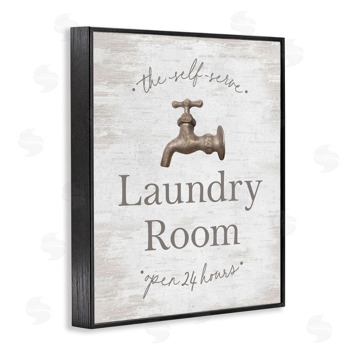 Distressed Laundry Room Black Frame Print Wall Art, Home Decor by Lettered and Lined