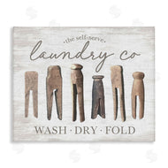 Lettered and Lined | Rustic Laundry Clothespins