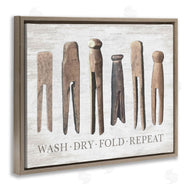 Lettered and Lined | Rustic Laundry Phrase