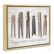 Lettered and Lined | Rustic Laundry Phrase