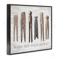 Lettered and Lined | Rustic Laundry Phrase