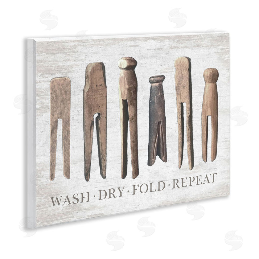 Lettered and Lined | Rustic Laundry Phrase