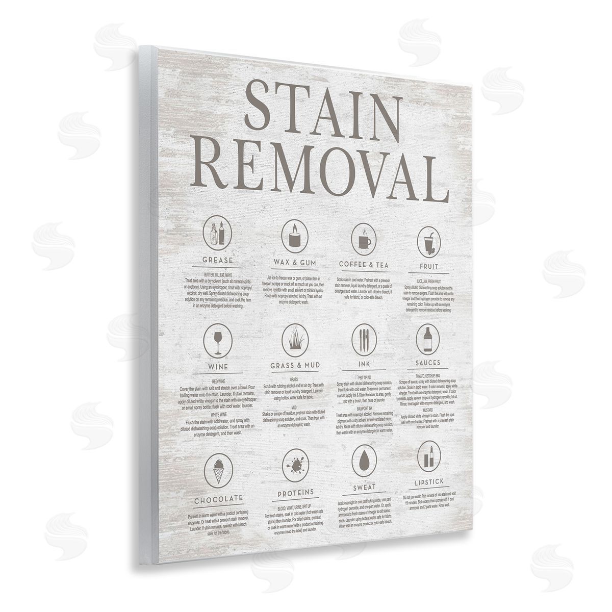 Rustic Stain Removal Wood Plaque Wall Art, Home Decor by Lettered and Lined