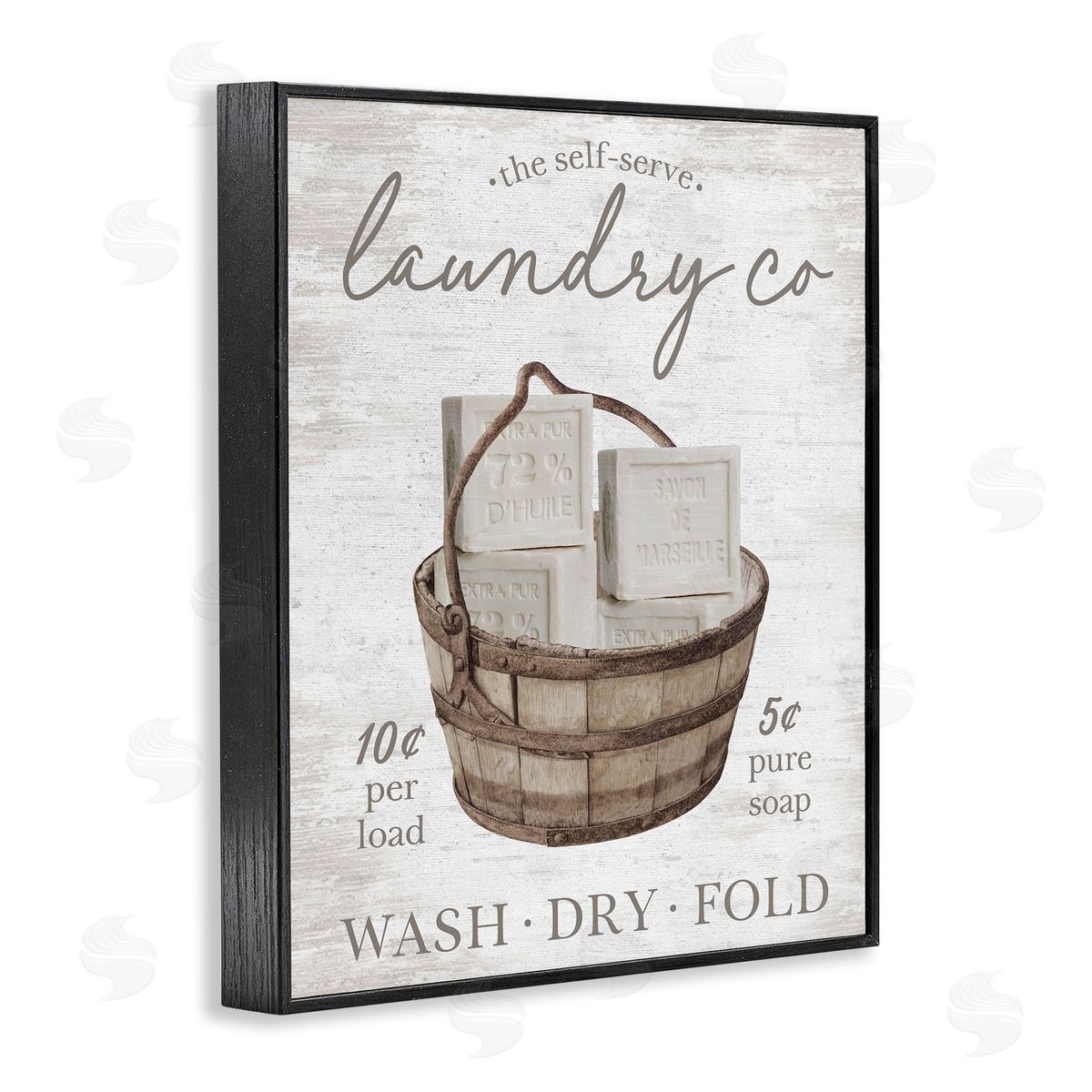 Vintage Laundry Co Black Frame Print Wall Art, Home Decor by Lettered and Lined