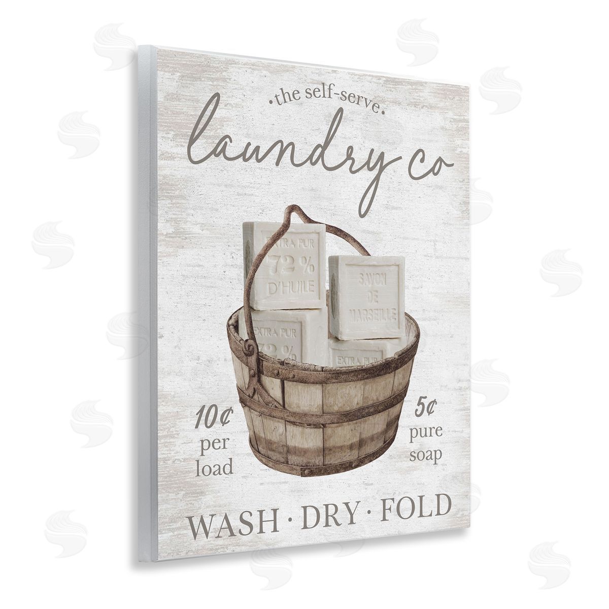 Vintage Laundry Co Wood Plaque Wall Art, Home Decor by Lettered and Lined