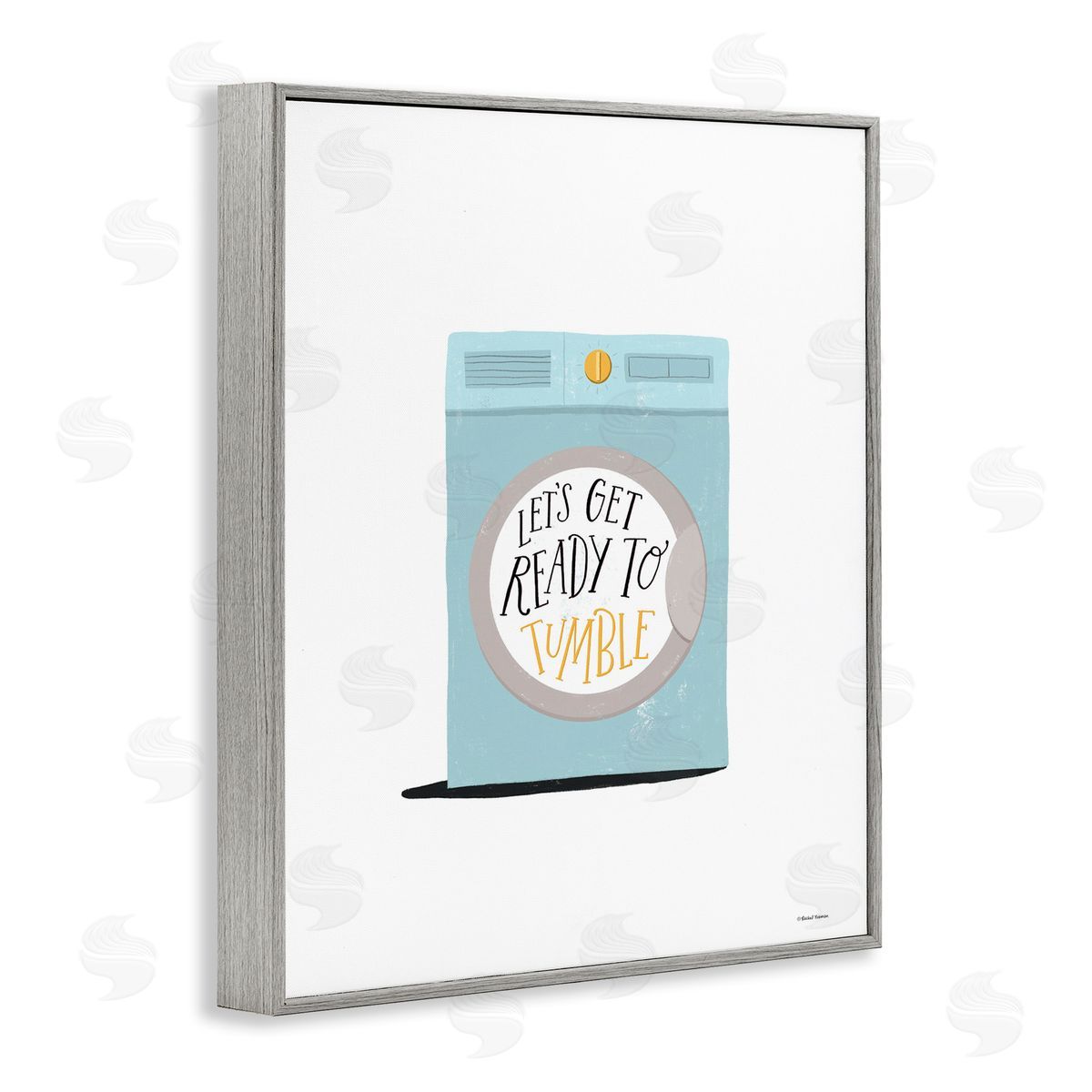 Ready to Tumble Laundry Grey Frame Print Wall Art, Home Decor by Rachel Nieman