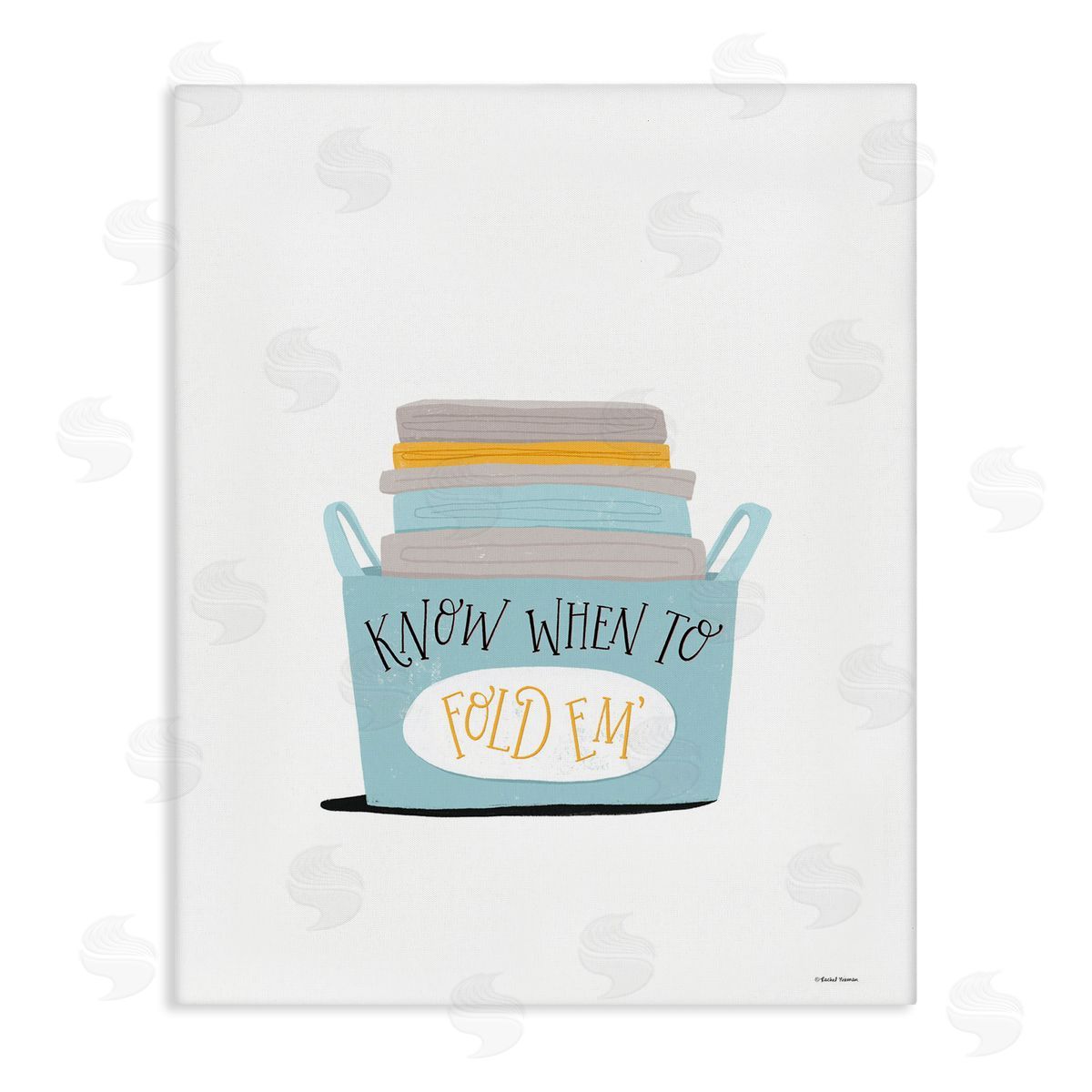 Know When to Fold Canvas Wall Art, Home Decor by Rachel Nieman