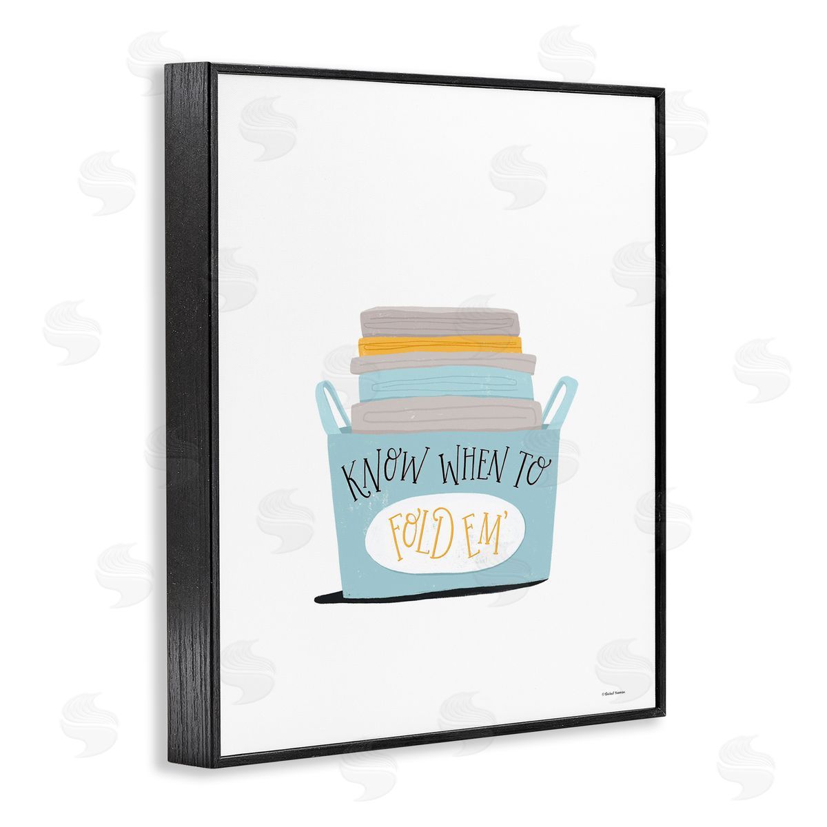 Know When to Fold Black Frame Print Wall Art, Home Decor by Rachel Nieman