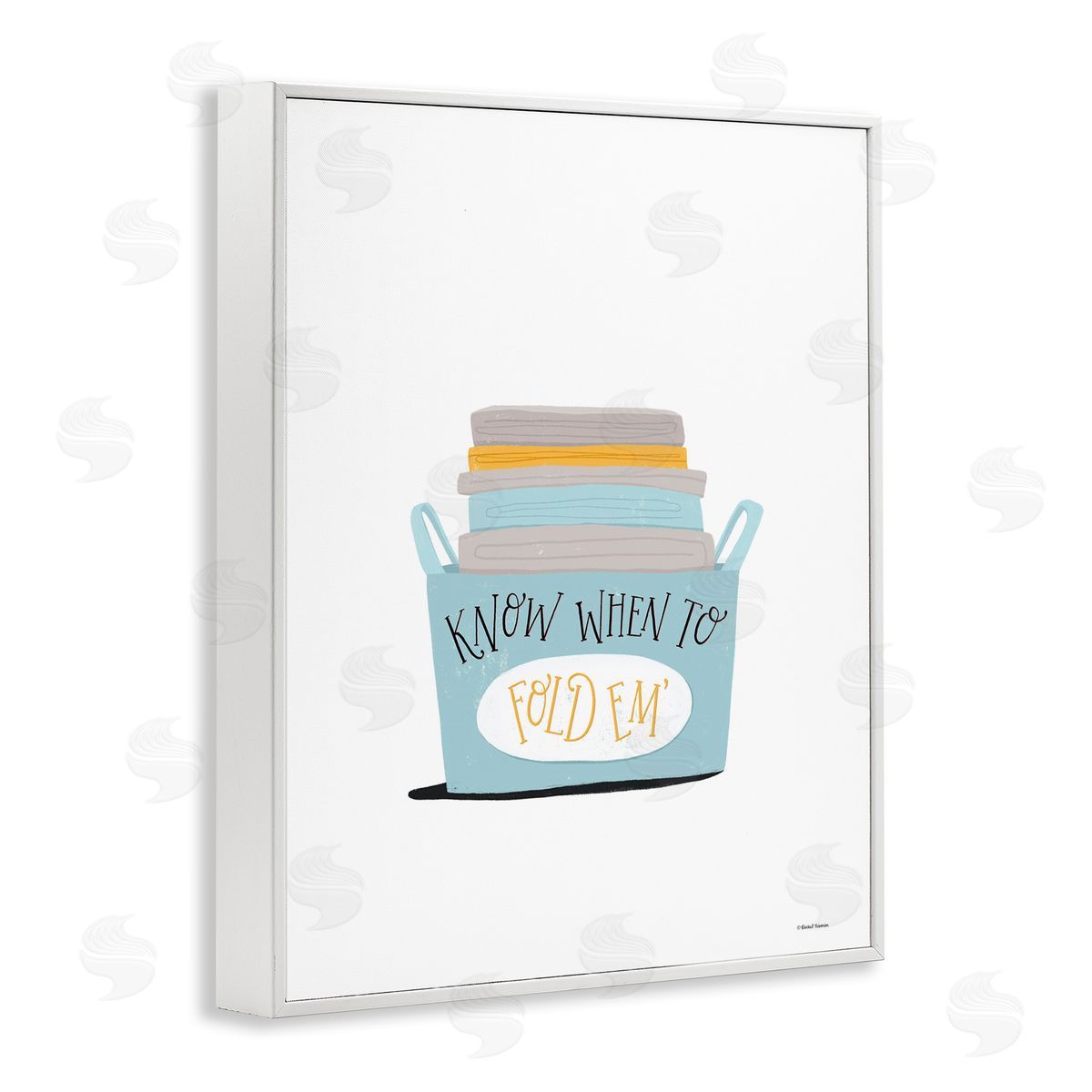 Know When to Fold White Frame Print Wall Art, Home Decor by Rachel Nieman