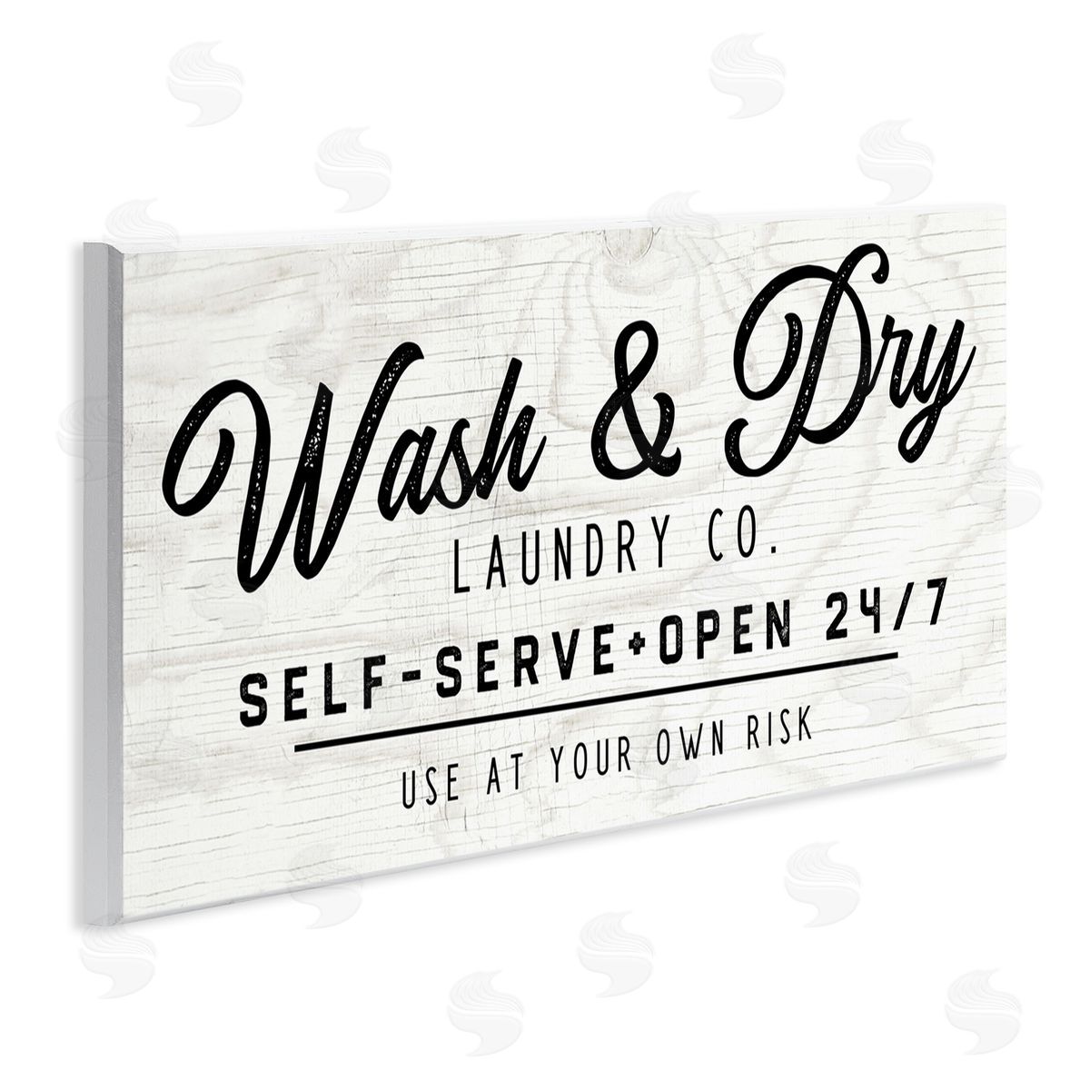Self Service Laundry Wood Plaque Wall Art, Home Decor by Valerie Weiners