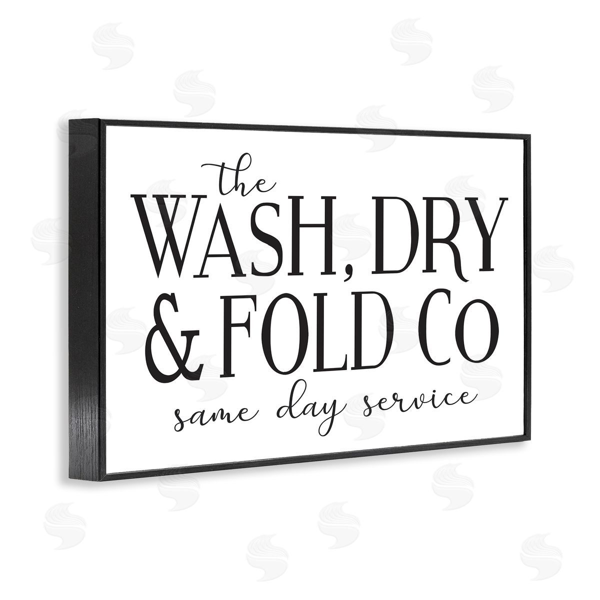 Same Day Service Laundry Black Frame Print Wall Art, Home Decor by Lettered and Lined