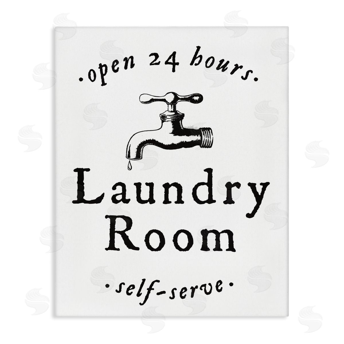 Self Serve Laundry Canvas Wall Art, Home Decor by Lettered and Lined