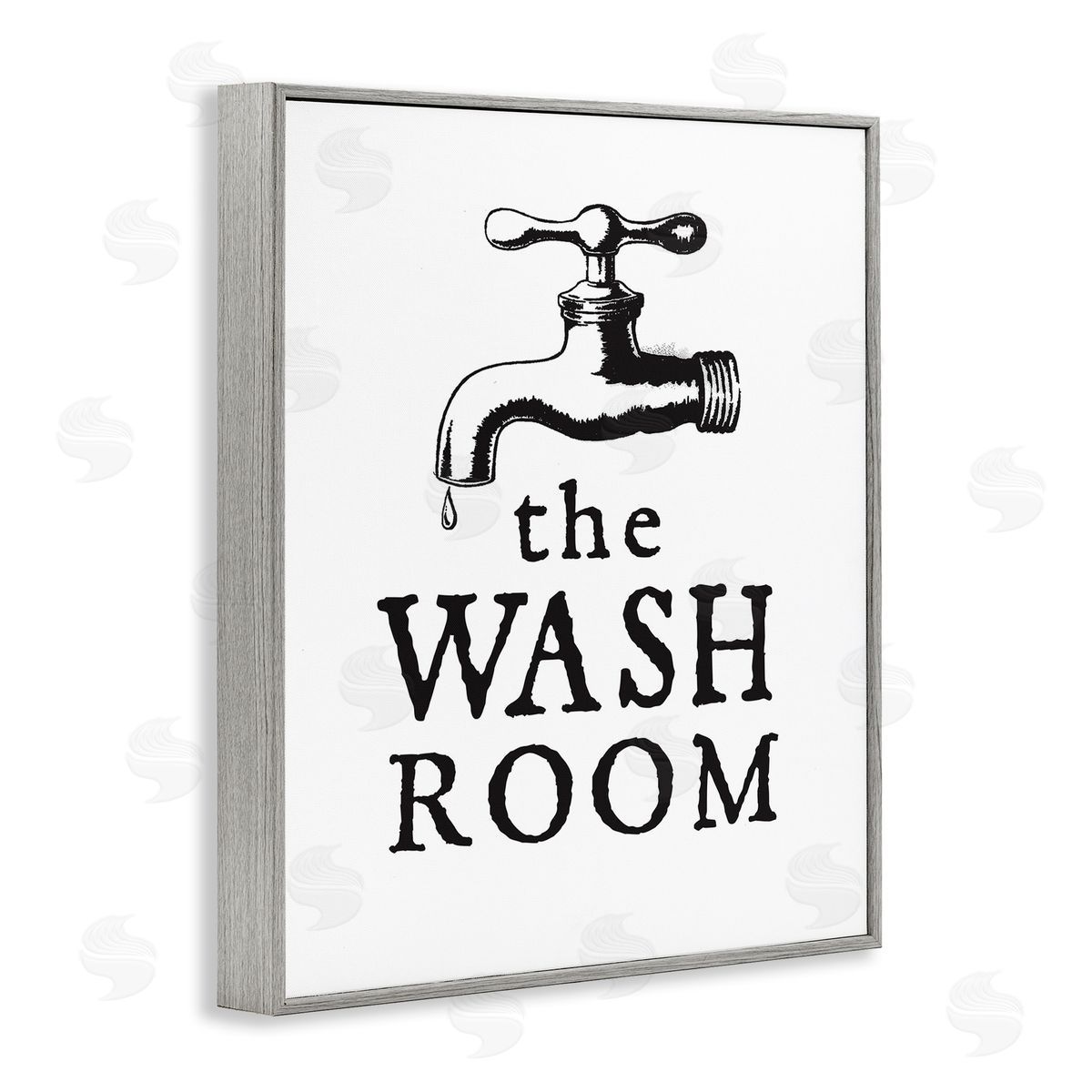 Vintage Wash Room Grey Frame Print Wall Art, Home Decor by Lettered and Lined