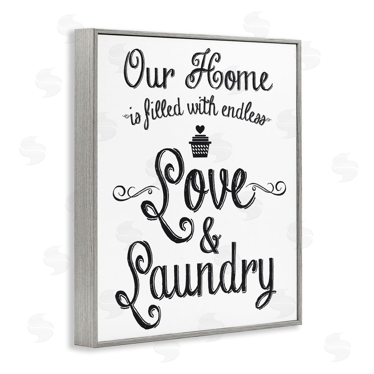 Endless Love and Laundry Grey Frame Print Wall Art, Home Decor by Lettered and Lined