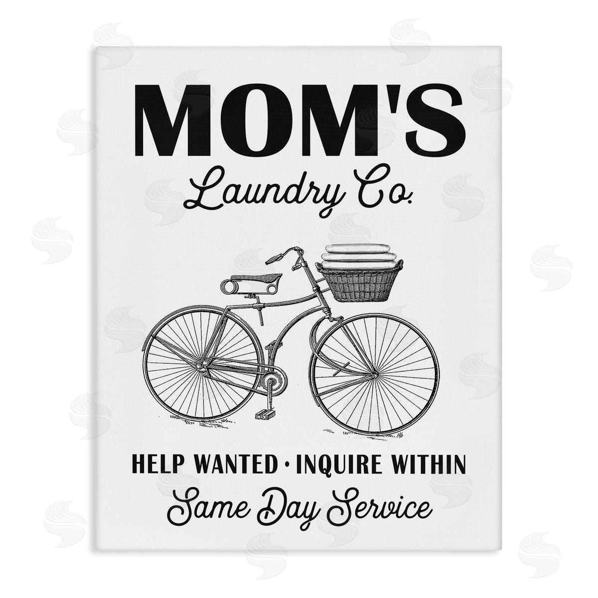 Mom's Laundry Co Canvas Wall Art, Home Decor by Lettered and Lined