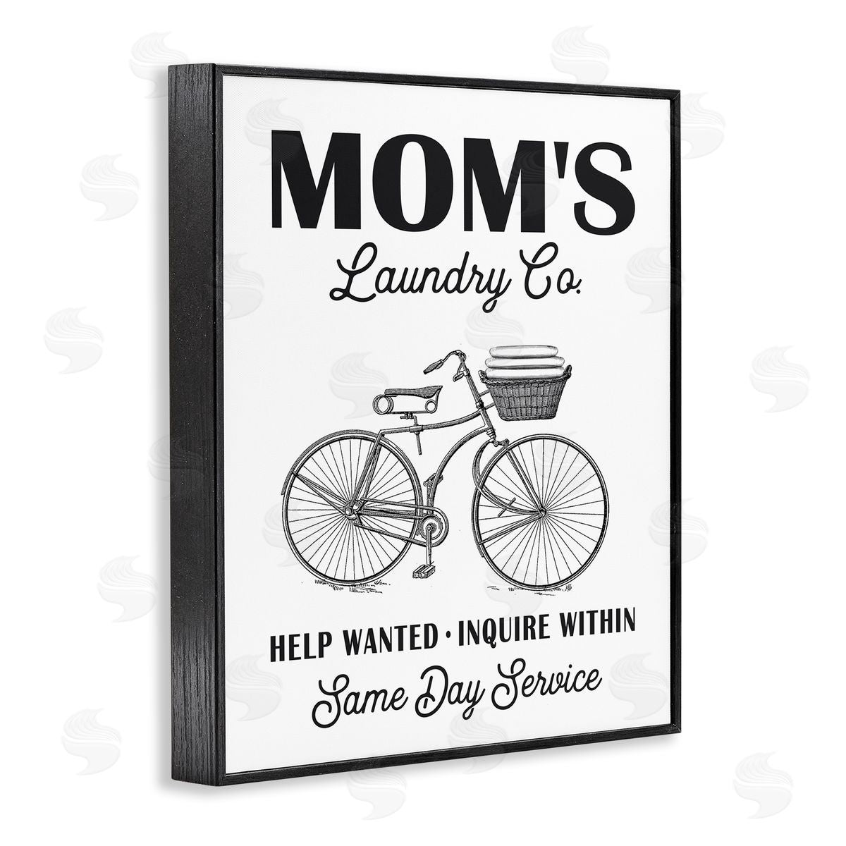 Mom's Laundry Co Black Frame Print Wall Art, Home Decor by Lettered and Lined