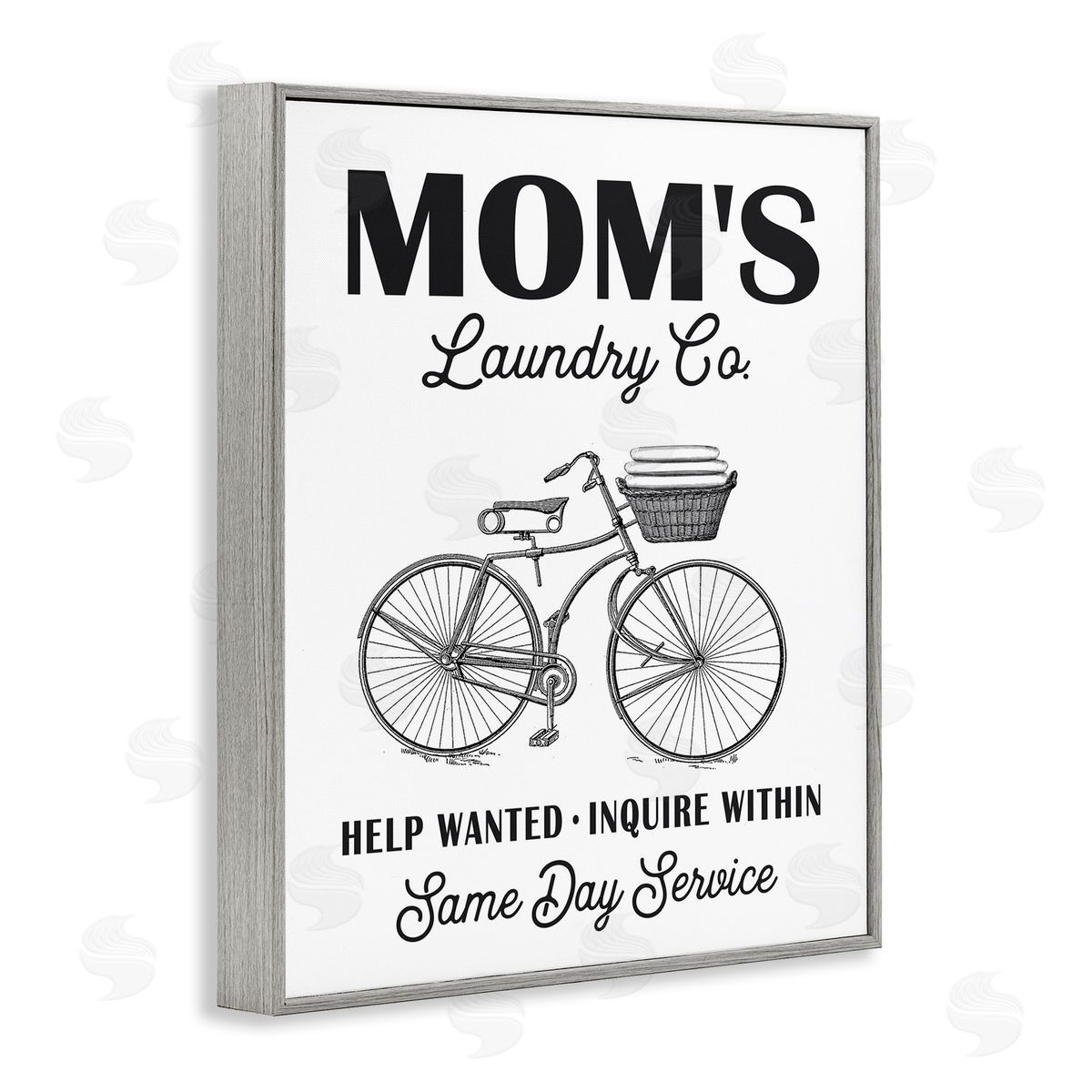 Mom's Laundry Co Grey Frame Print Wall Art, Home Decor by Lettered and Lined